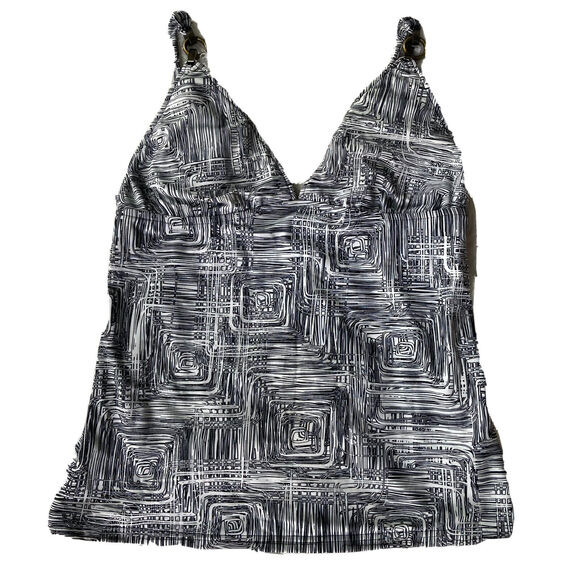 Unbranded Other - Bikini Tank Top Sz Small Padded Bra Bathing Suit Swimwear Black White Womens